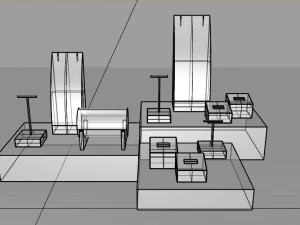 jewellery displays set 3D Model