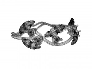 leafs and diamonds ring 3D 模型