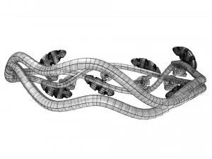 leafs and diamonds ring 3D Model