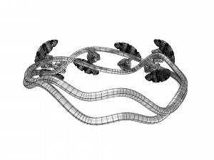 leafs and diamonds ring 3D 模型