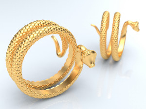 snake ring Modelo 3D