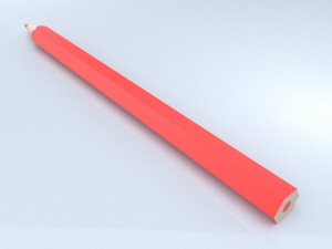 set 12 colored pencils Model 3D