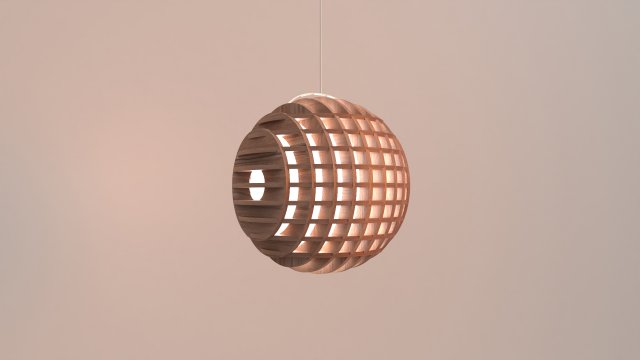 wood lamp 3D Модель .c4d .max .obj .3ds .fbx .stl .blend 