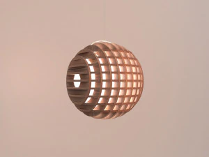 l&acirc;mpada de madeira Modelo 3D