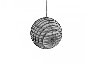 lampada in legno Modello 3D