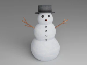 realistic snowman 3D Model