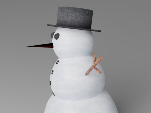 realistic snowman 3D Model