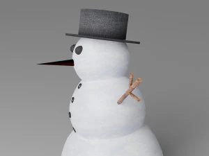 realistic snowman 3D Model