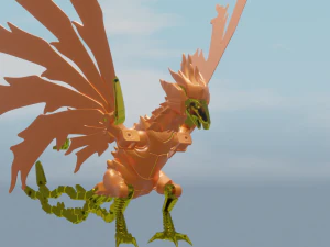 концепт фігурка звір вічний фенікскамен вершник фальчіон 3D Принт Модель