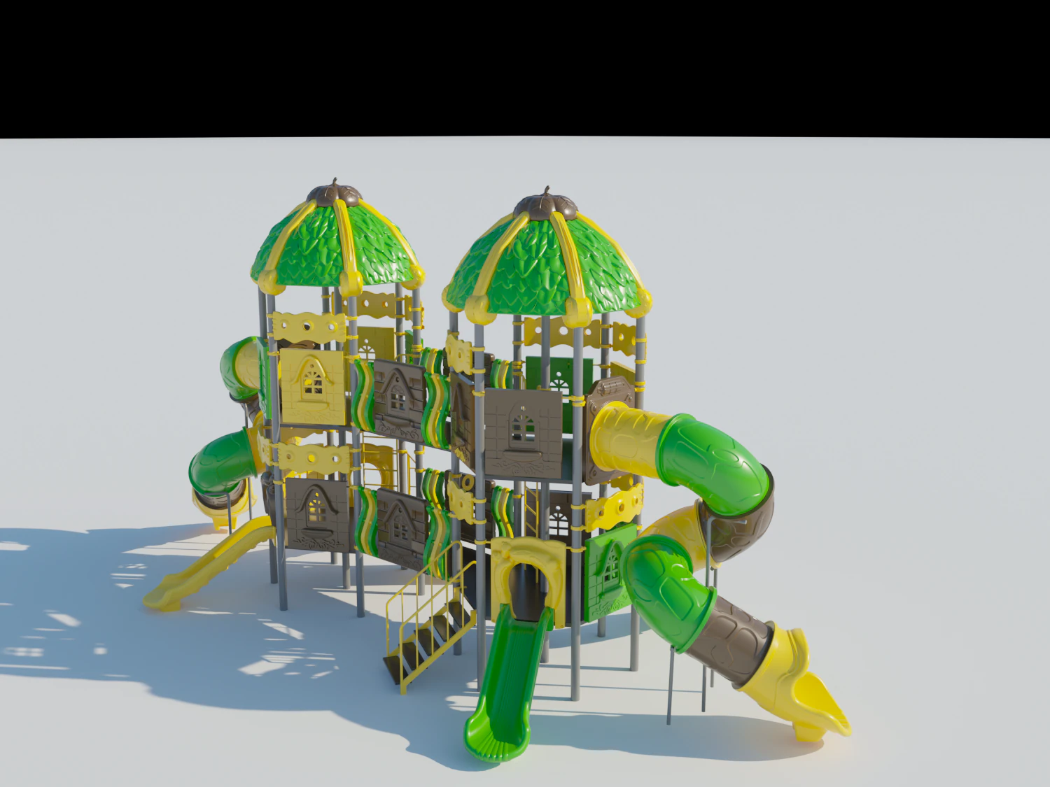 Forest outdoor playground 3D Model .c4d .max .obj .3ds .fbx .stl .blend