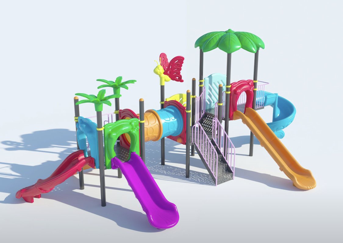 Outdoor playground 3D Модель in Детская площадка 3DExport
