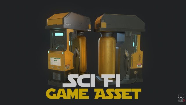 scifi gs pump Modello 3D .c4d .max .obj .3ds .fbx .stl .blend 