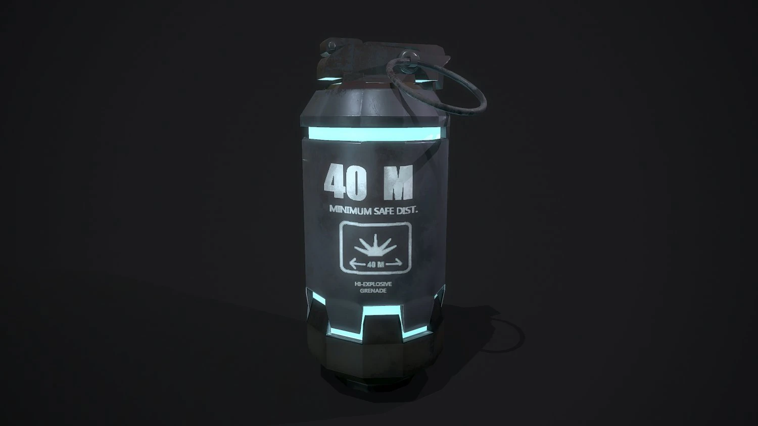 Наукова граната 3D Модель .c4d .max .obj .3ds .fbx .stl .blend 