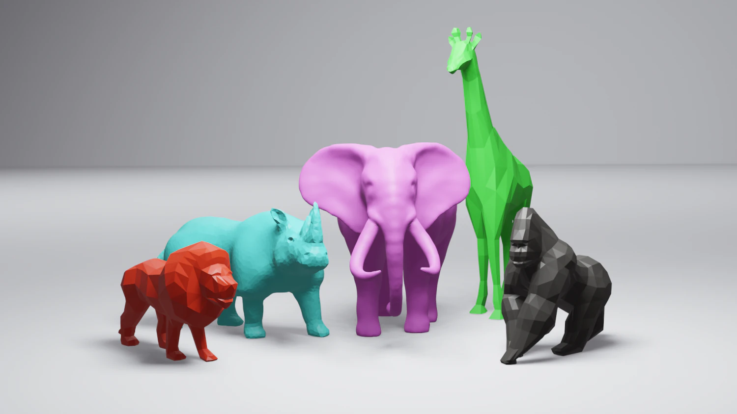 african animal collection 2 3D Print Model .c4d .max .obj .3ds .fbx .stl .blend