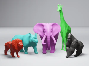колекція африканських тварин 2 3D Принт Модель