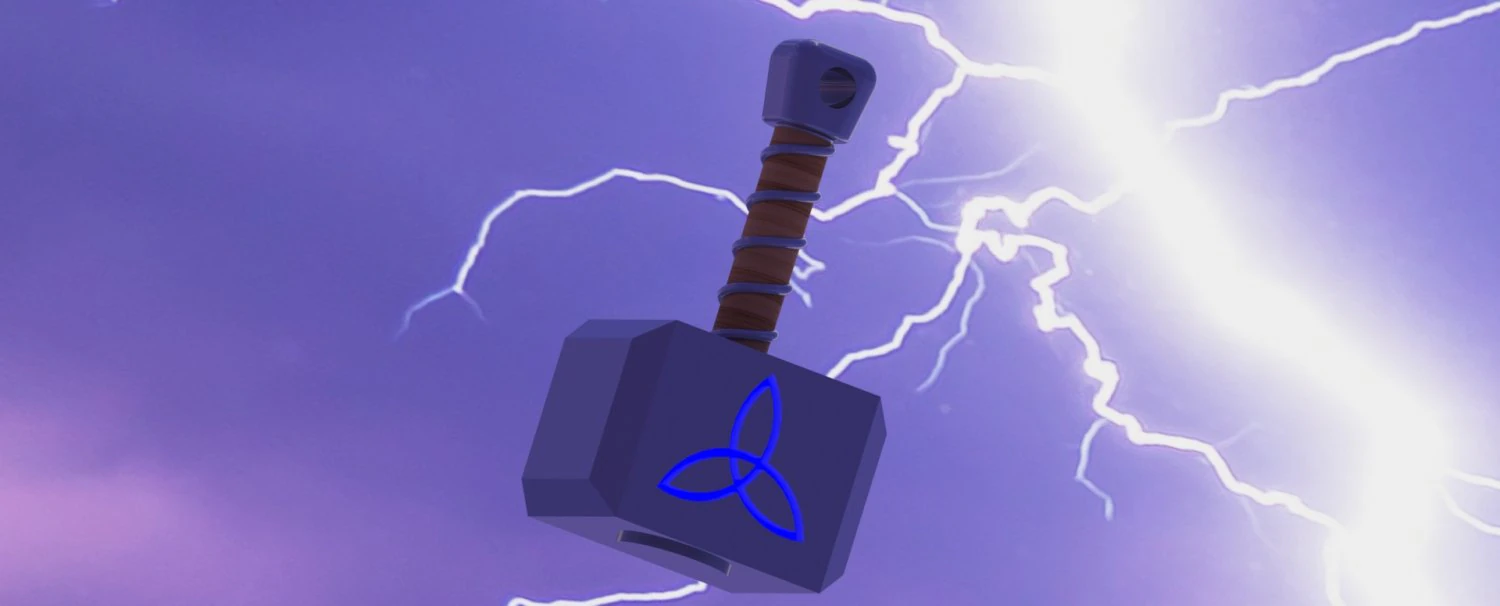 thors hammer mjolnir 3D Print Model .c4d .max .obj .3ds .fbx .stl .blend