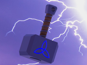 thors hammer mjolnir Modèles 3D en vedette