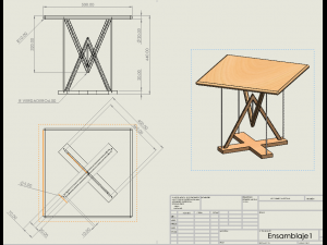 table tensegrity Modelo 3D