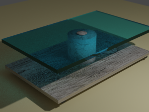 minimalist style coffee table Modello 3D