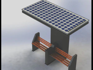 Panchina ecologica Modello 3D
