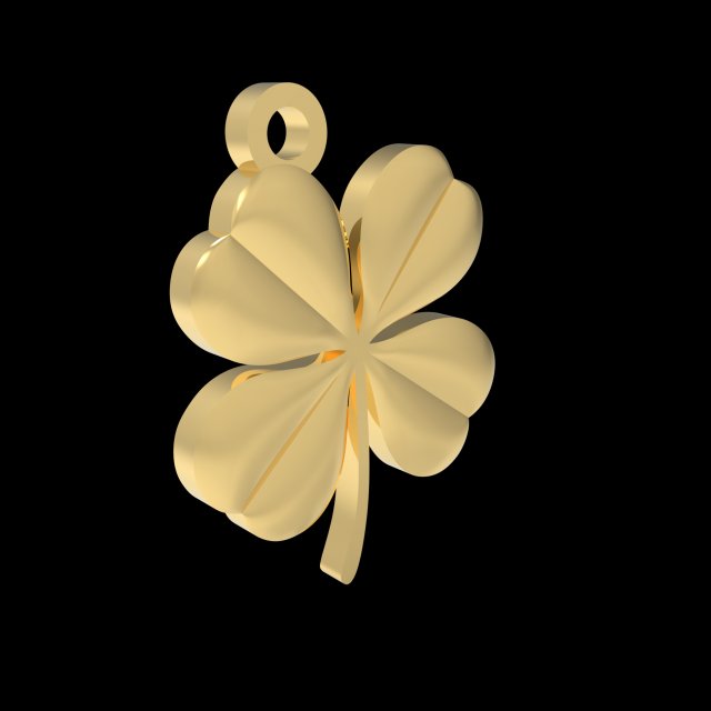 clover pendant 3Dプリントモデル .c4d .max .obj .3ds .fbx .stl .blend 