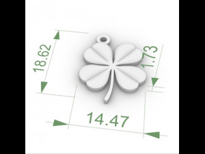 clover pendant 3Dプリントモデル