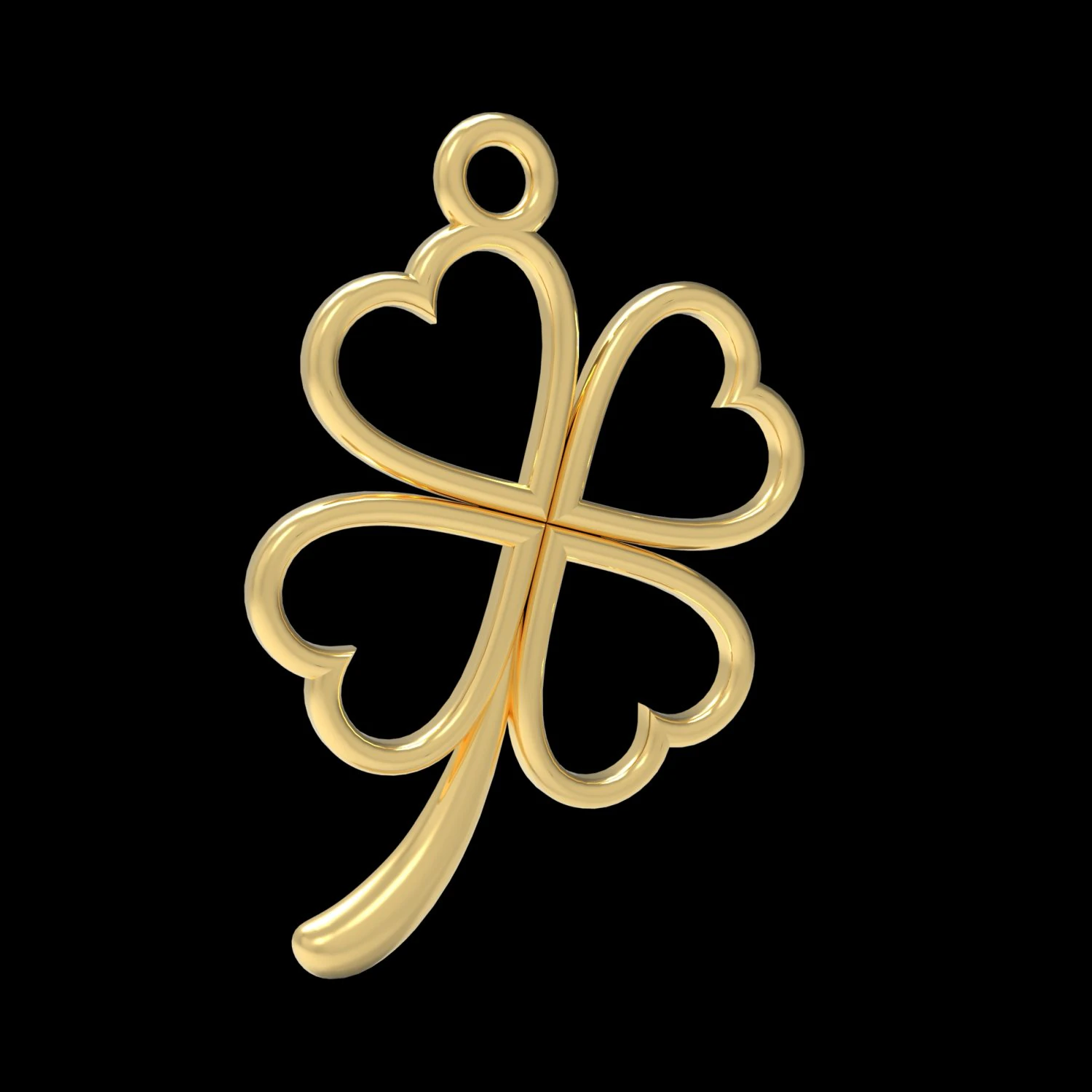 clover pendant 3D Print Model .c4d .max .obj .3ds .fbx .stl .blend 
