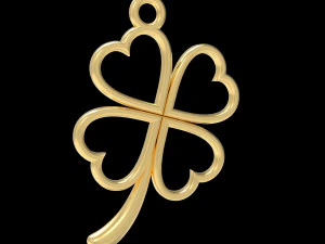 クローバーペンダント 3Dプリントモデル