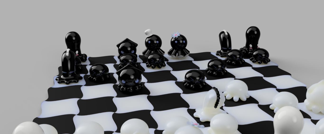 Jogo de xadrez - Chess Set pinguim good knight