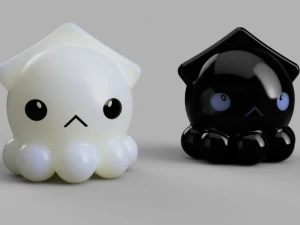 chess with kawai octopus design 3d print model 3D Print Model