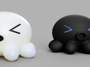 chess with kawai octopus design 3d print model 3D Print Model