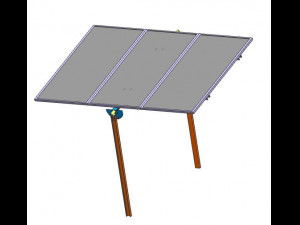 single axis solar tracker stand Modelo 3D