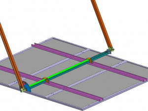 single axis solar tracker stand Modelo 3D