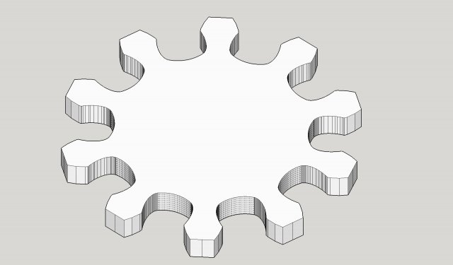 gear wheel 10 teeth 10cm diameter modul 1cm Modello 3D .c4d .max .obj .3ds .fbx .stl .blend
