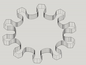 gear wheel 10 teeth 10cm diameter modul 1cm Modello 3D