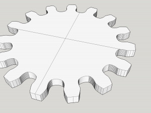 gear wheel 15 teeth 15cm diameter modul 1cm 3D-Modell