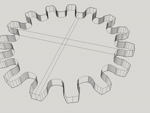 gear wheel 15 teeth 15cm diameter modul 1cm 3D Модель