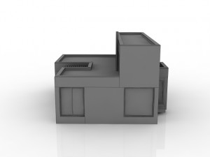 cottage with an operational roof in the art nouveau style 3D Model