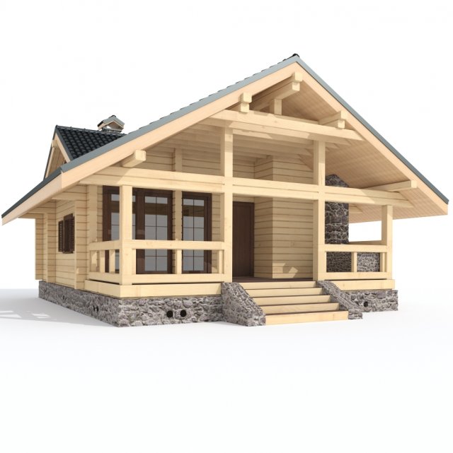 a house with a bath 3D मॉडल .c4d .max .obj .3ds .fbx .stl .blend 