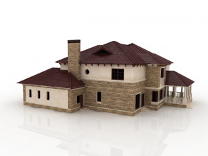 large luxury mansion Modello 3D
