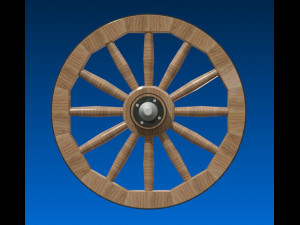 woodenwheel 3D Model