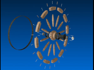woodenwheel 3D Model