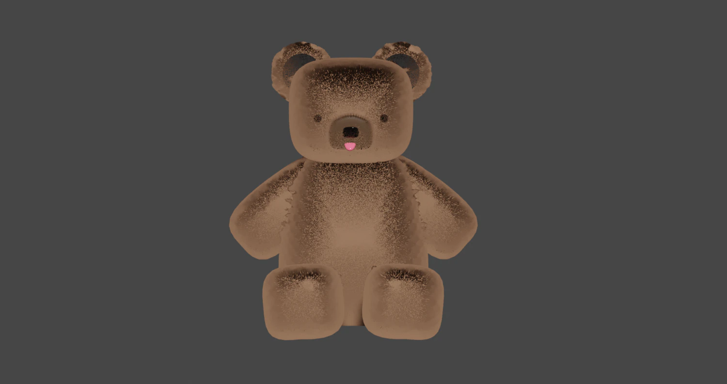 teddy bear 3D Model .c4d .max .obj .3ds .fbx .stl .blend