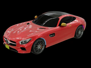 mercedes amg gt 2016 Modello 3D