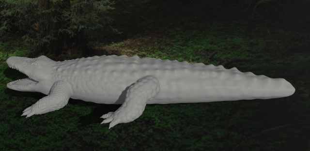 realistic crocodile 3Dモデル .c4d .max .obj .3ds .fbx .stl .blend 