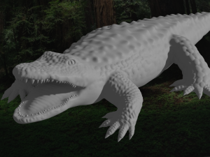 realistic crocodile 3Dモデル