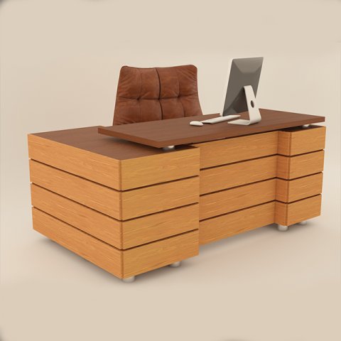 management desk Model 3D .c4d .max .obj .3ds .fbx .stl .blend 