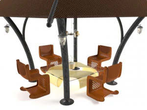 桌椅alchiq 3D 模型