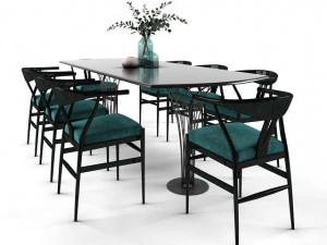 dining table and chair 3D Model