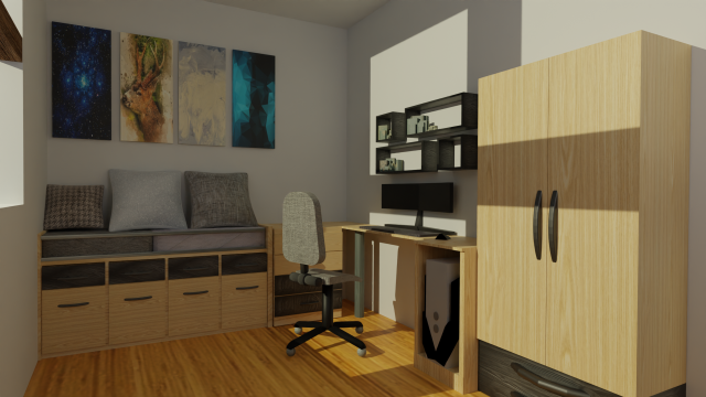 game room 3D 模型 .c4d .max .obj .3ds .fbx .stl .blend 